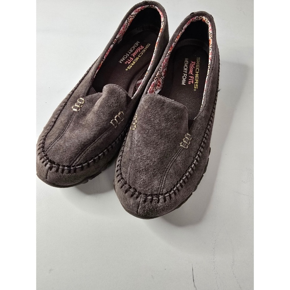 Women's Size 6 Sketchers Slip-on Relaxed‎ Fit Loafers Leather & Memory Foam